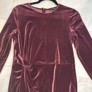 Banana Republic Elegant Velvet Dress in Rich Burgundy